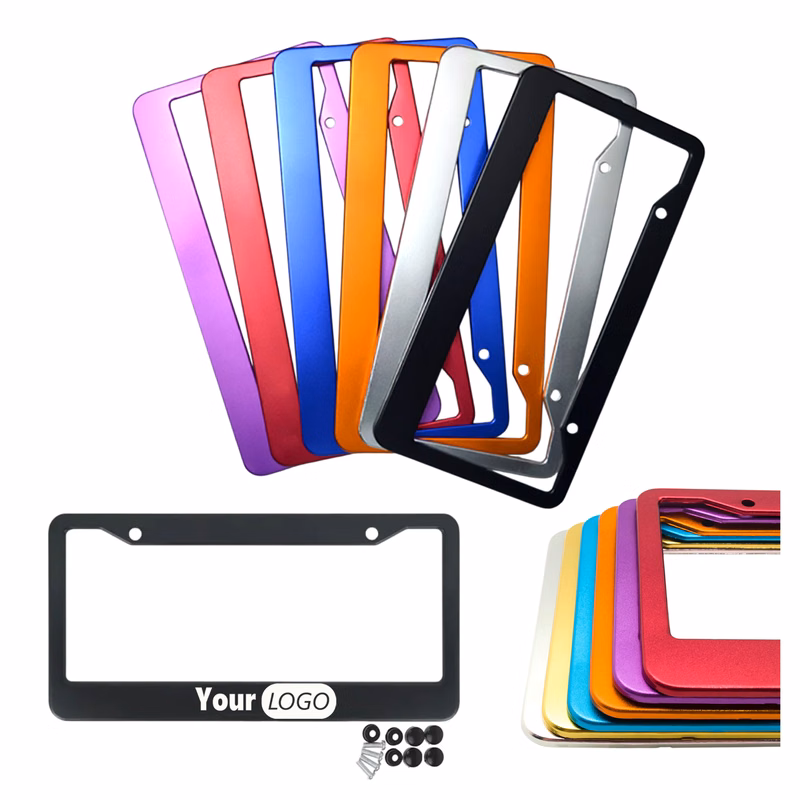 Full Color Aluminum License Plate Frames MOQ 10 PCS