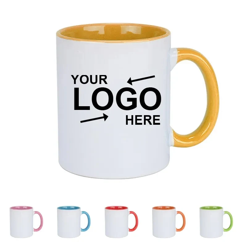 10.8 OZ.Two Tone Latte Mugs 1