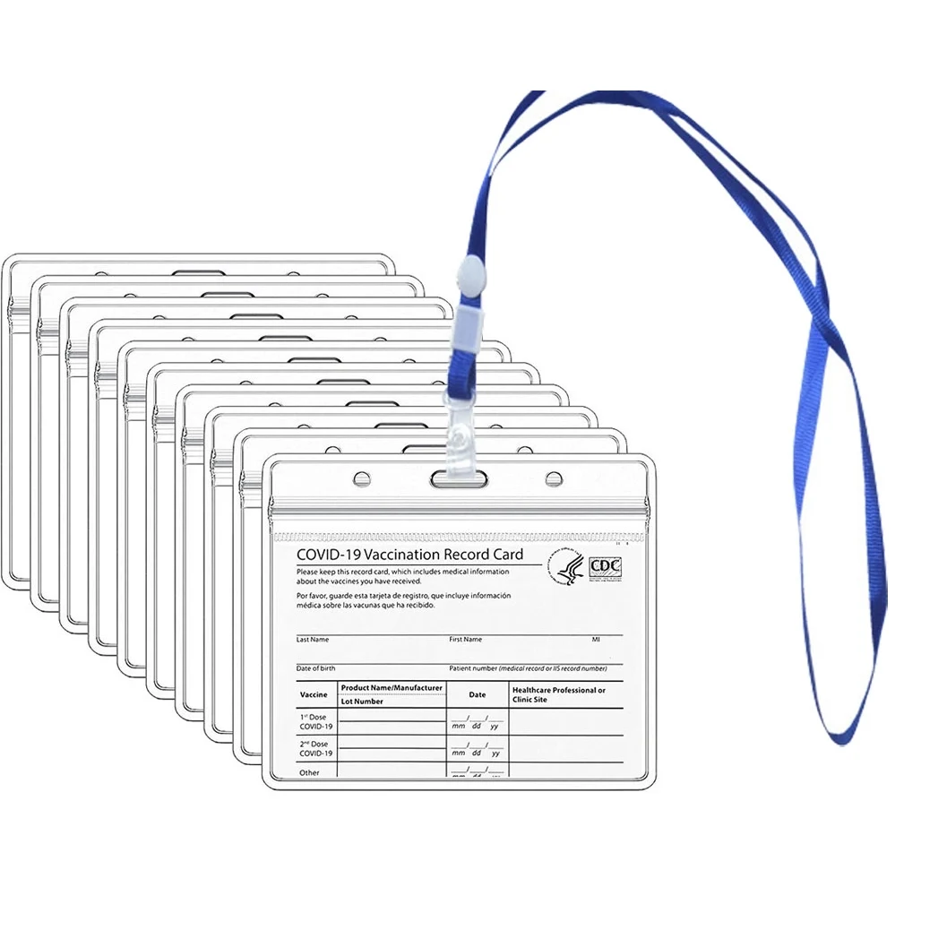 Vaccination Card Protector With Lanyard 1