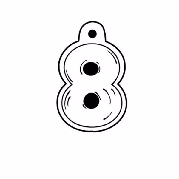 #8 Key Tag - Spot Color