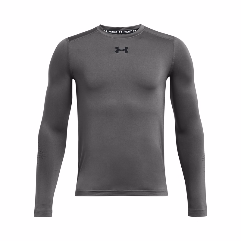UA Hockey Grippy Boys' Fitted Long Sleeve