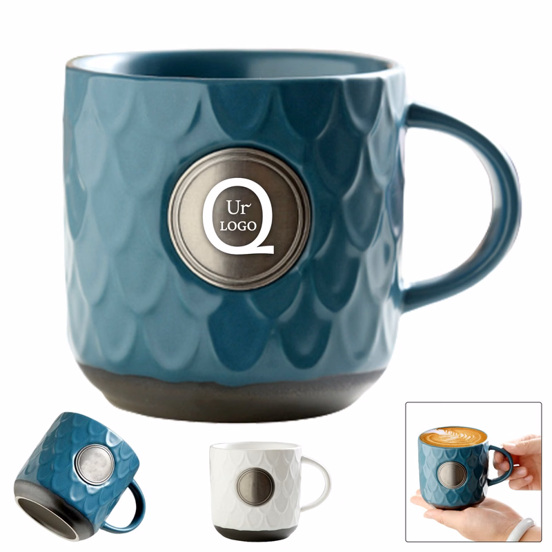 Copper Octopus Scale Ceramic Mug(13.5Oz)
