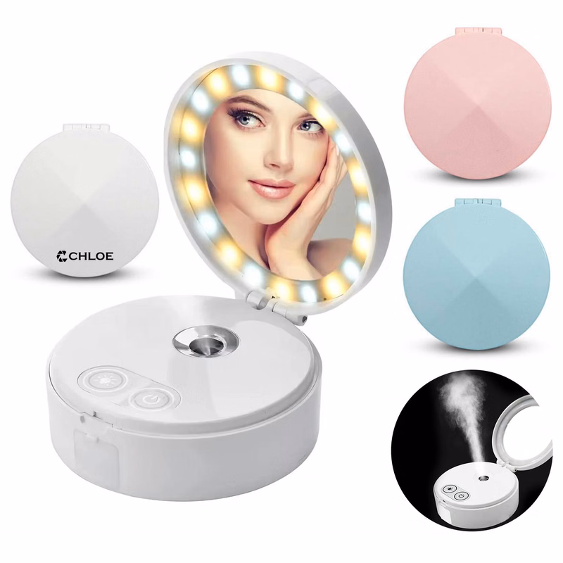 Mini Face Steamer W/ Makeup Mirror
