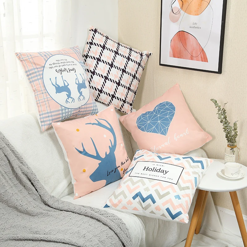 Pillow Cover Bedroom Home Office Decorative Pillowcase 1
