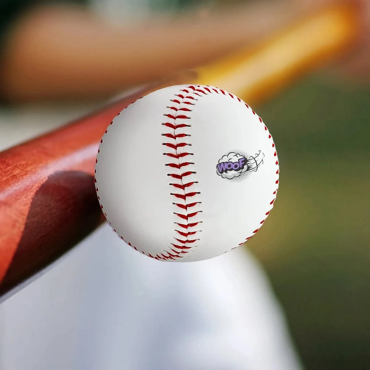 Leather Baseball with Logo 1