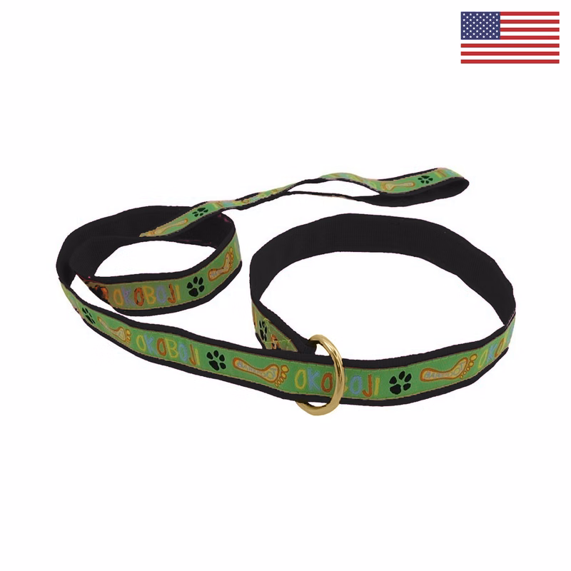 1" X 72" Woven Slip Leash w/ Gold Colored D-Ring - "Elite" Weave