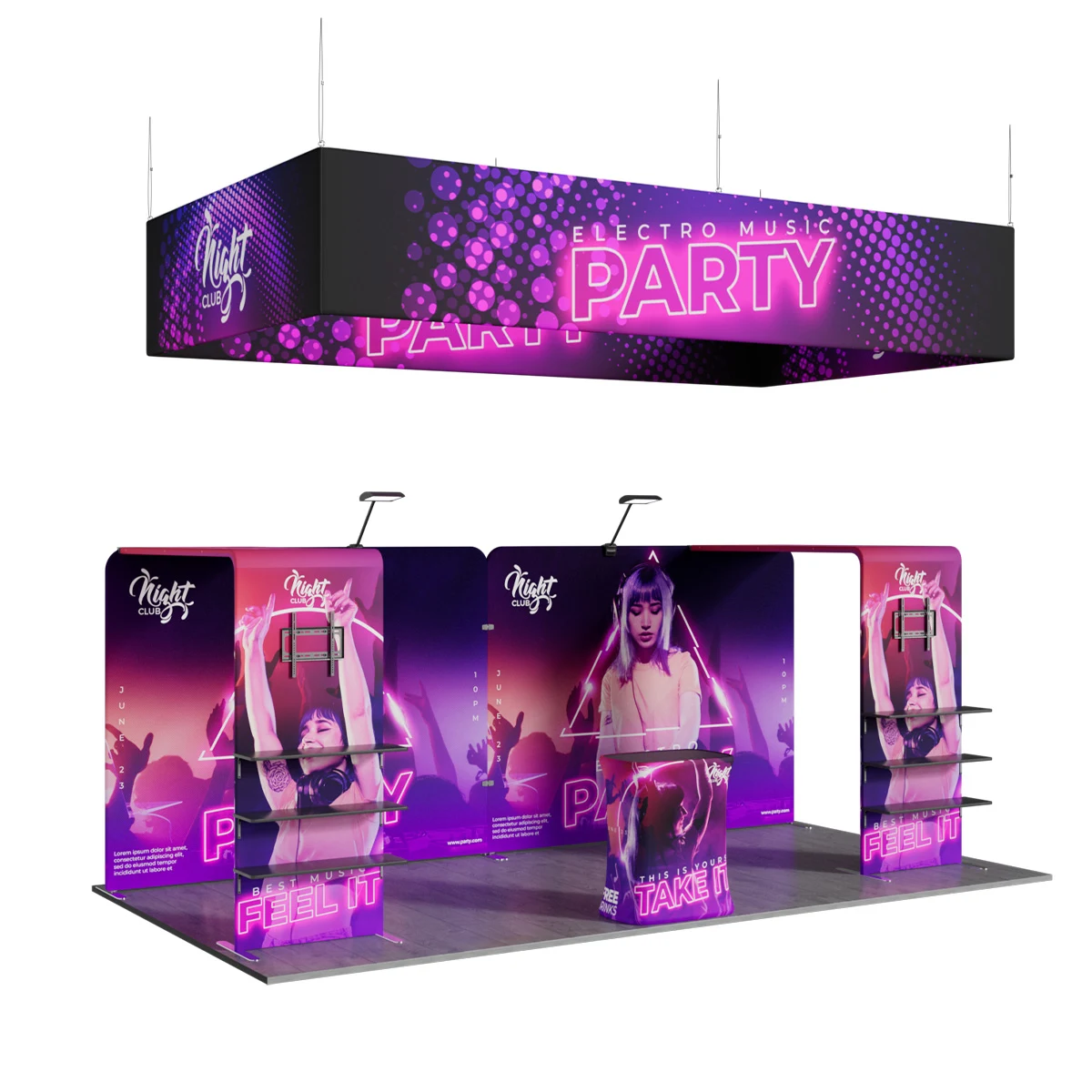 10'x20' Tradeshow Booth Kit - D Kit 1