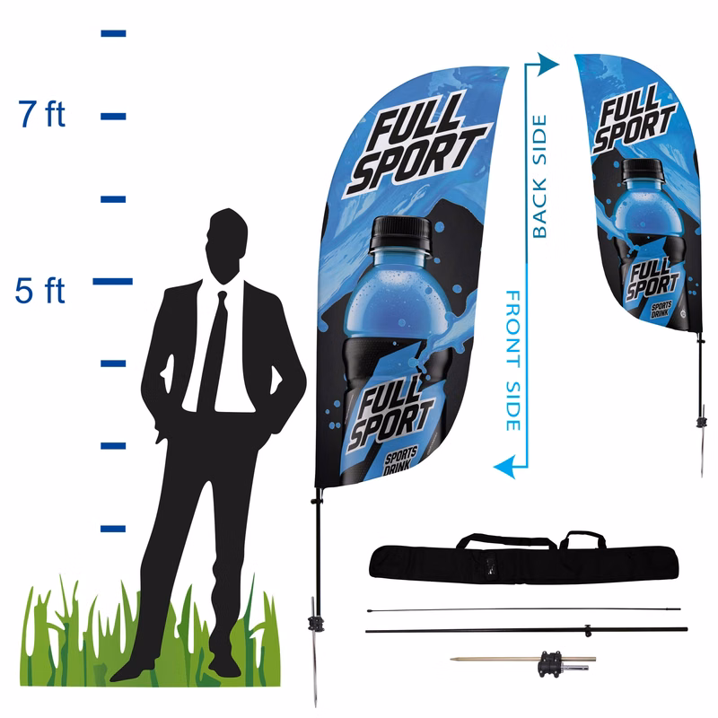 7.5 ft. Convex Advertising Flag Kit 2 (Double Sided)