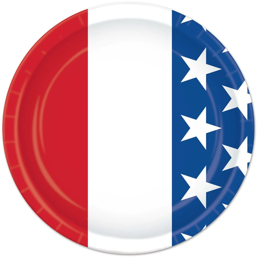 Patriotic Plates - Stars & Stripes 7" 8 Pk 1