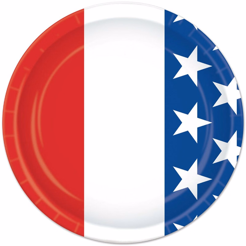 Patriotic Plates - Stars & Stripes 7" 8 Pk