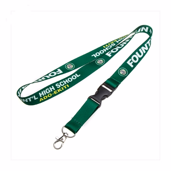 Custom 3/4" Polyester Breakaway Buckle Safety Lanyard — Lobster Clip ID Holder