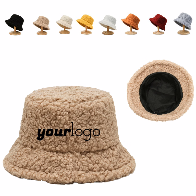 Cozy Fleece Bucket Hat for Women Winter Warmth