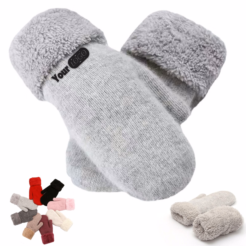 Plush Double-Layer Mittens