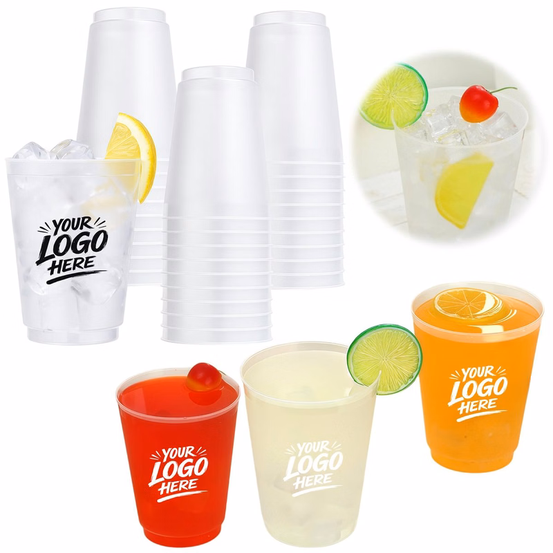 16oz Frosted Clear Plastic Party Cup