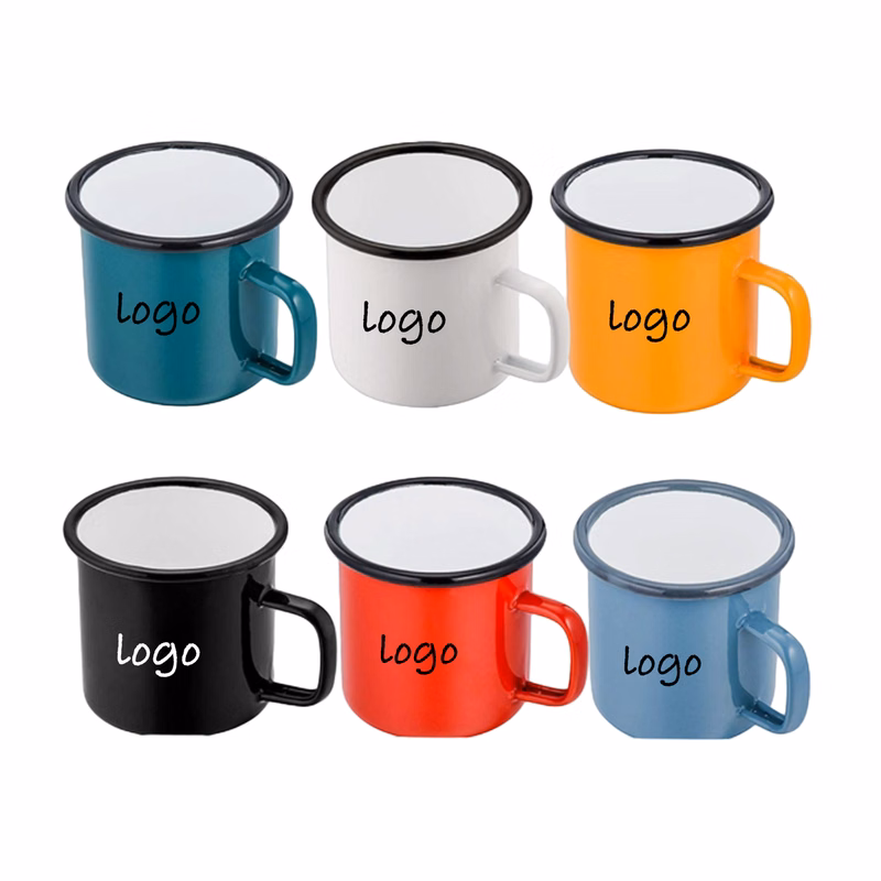 350ml Enameled Retro Mug Logo Printable