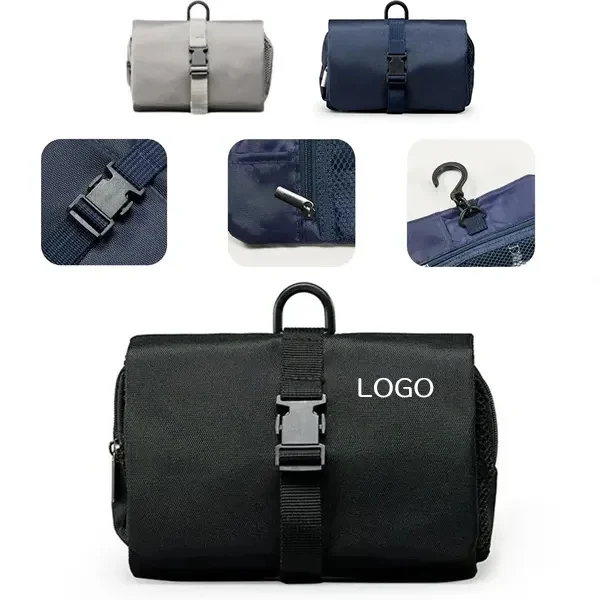 Folding Buckle Toiletries Organizer with Oxford Storage Bag 1