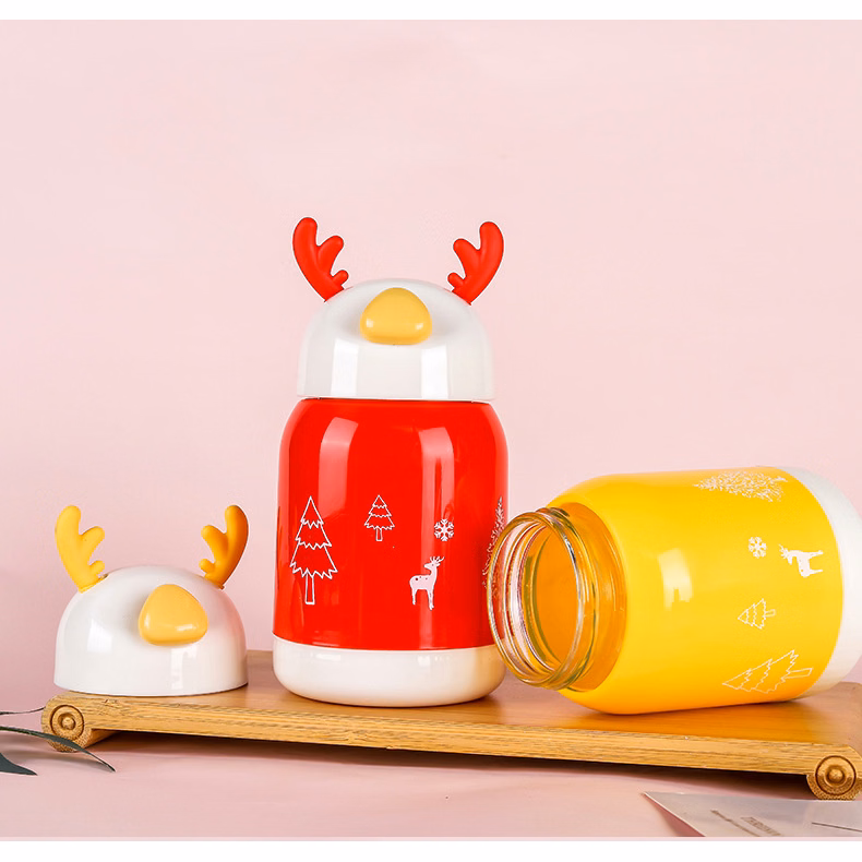 Christmas Reindeer Antler Glass Cup Custom 350ml