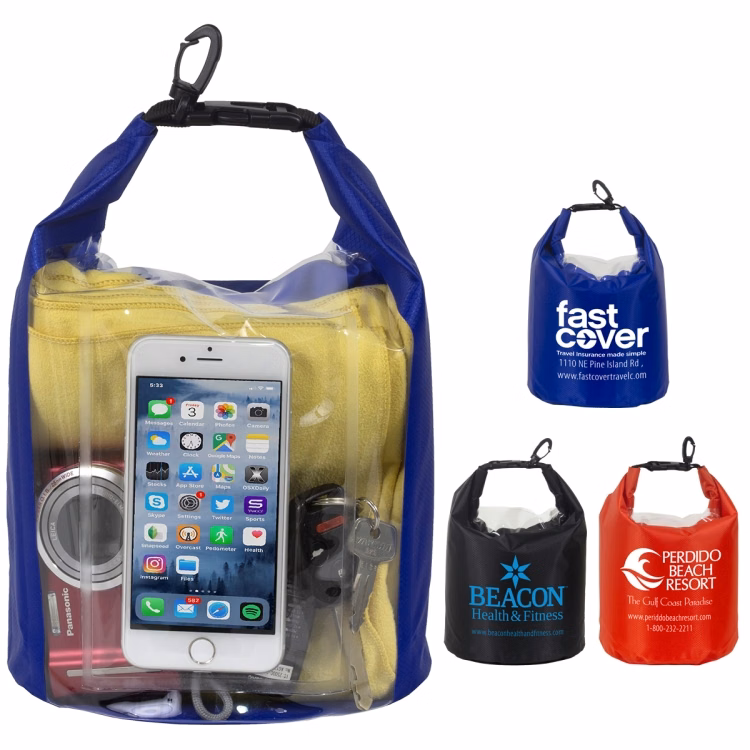 "The Navagio" 5.0 Liter Water Resistant Dry Bag With Clear Pocket Window