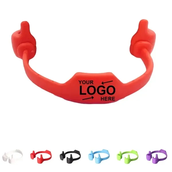 Custom Plastic Thumb-Shaped Phone & Tablet Holder — Universal Stand Promo Gift 1