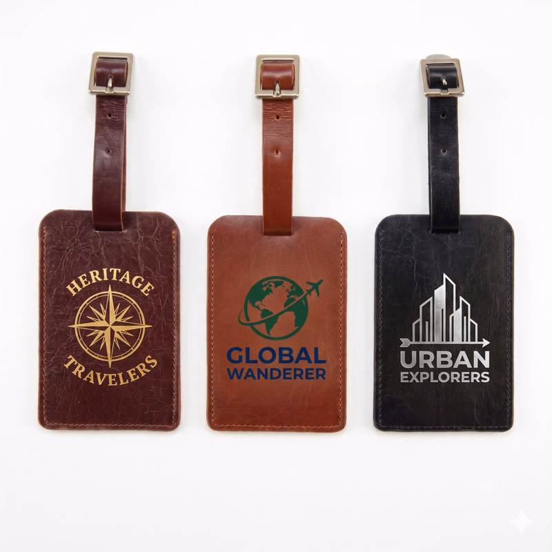 Atlantis Bonded Leather Luggage Tag