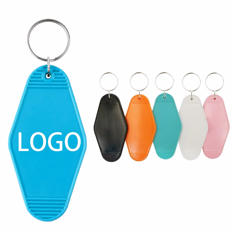 MOQ 100 Custom ABS Plastic Motel Style Keychain