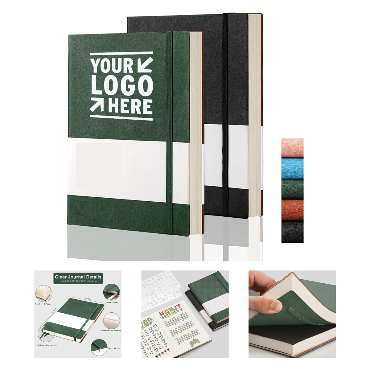 5.75" x 8.38" 80 Sheets Dotted Bullet Grid Journal 1