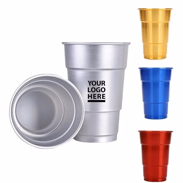 16 Oz Recyclable Aluminum Drinking Party Cups
