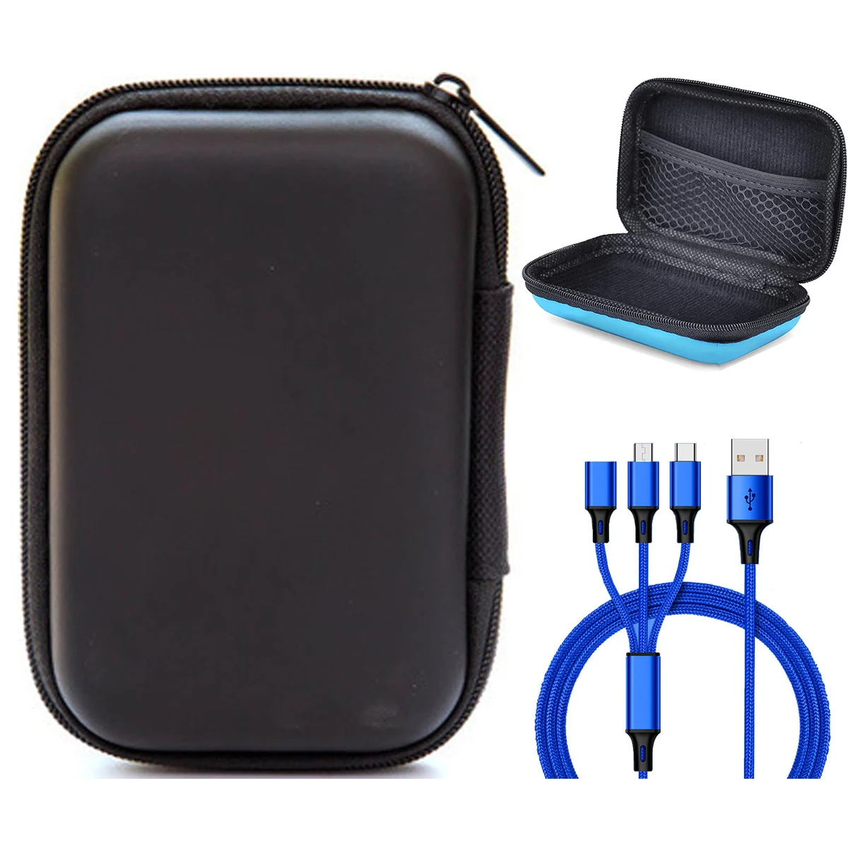 Carrying USB Cable CaseWith A 2A 3 In 1 USB Cable Set 1