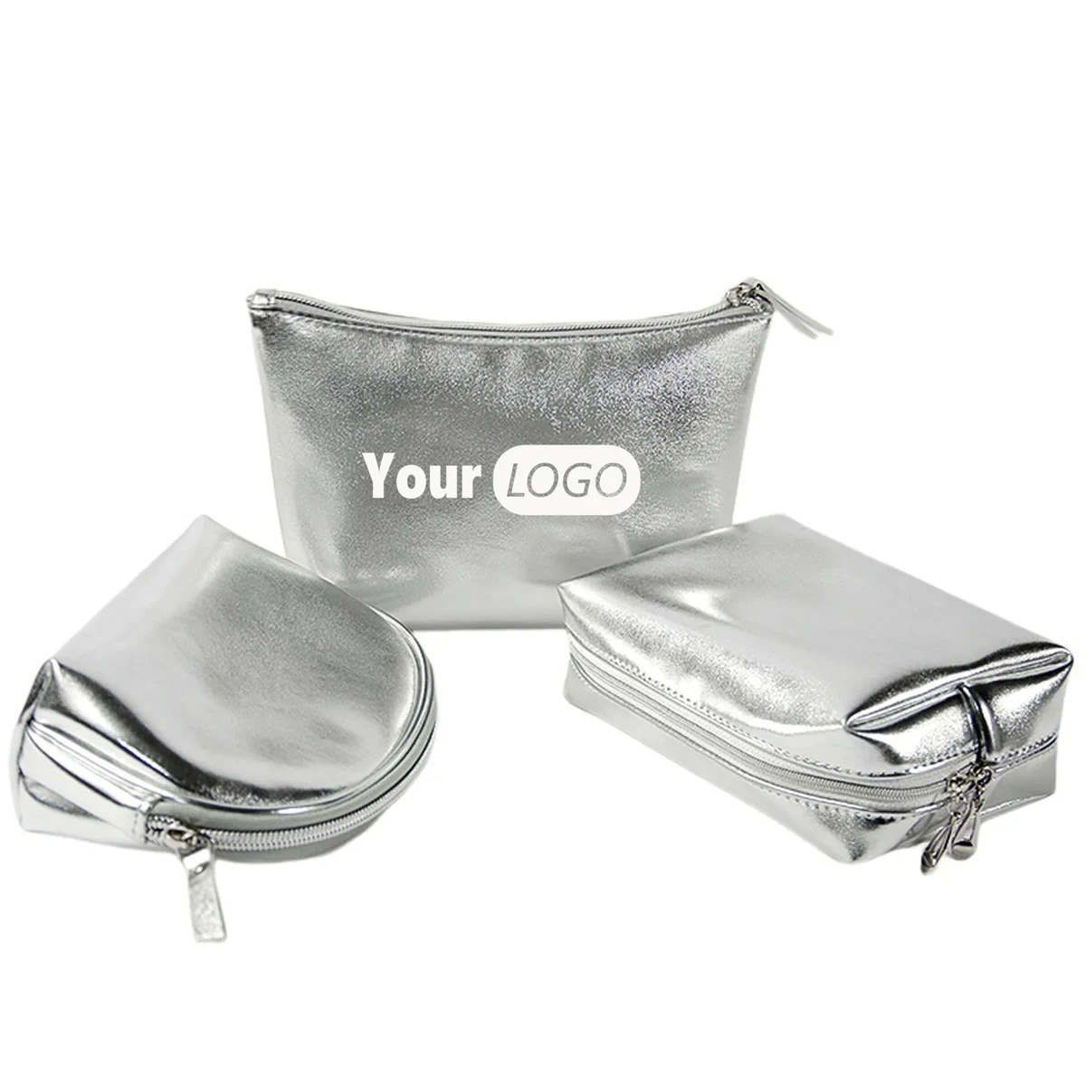 Silver Waterproof Portable Cosmetic Bag 1