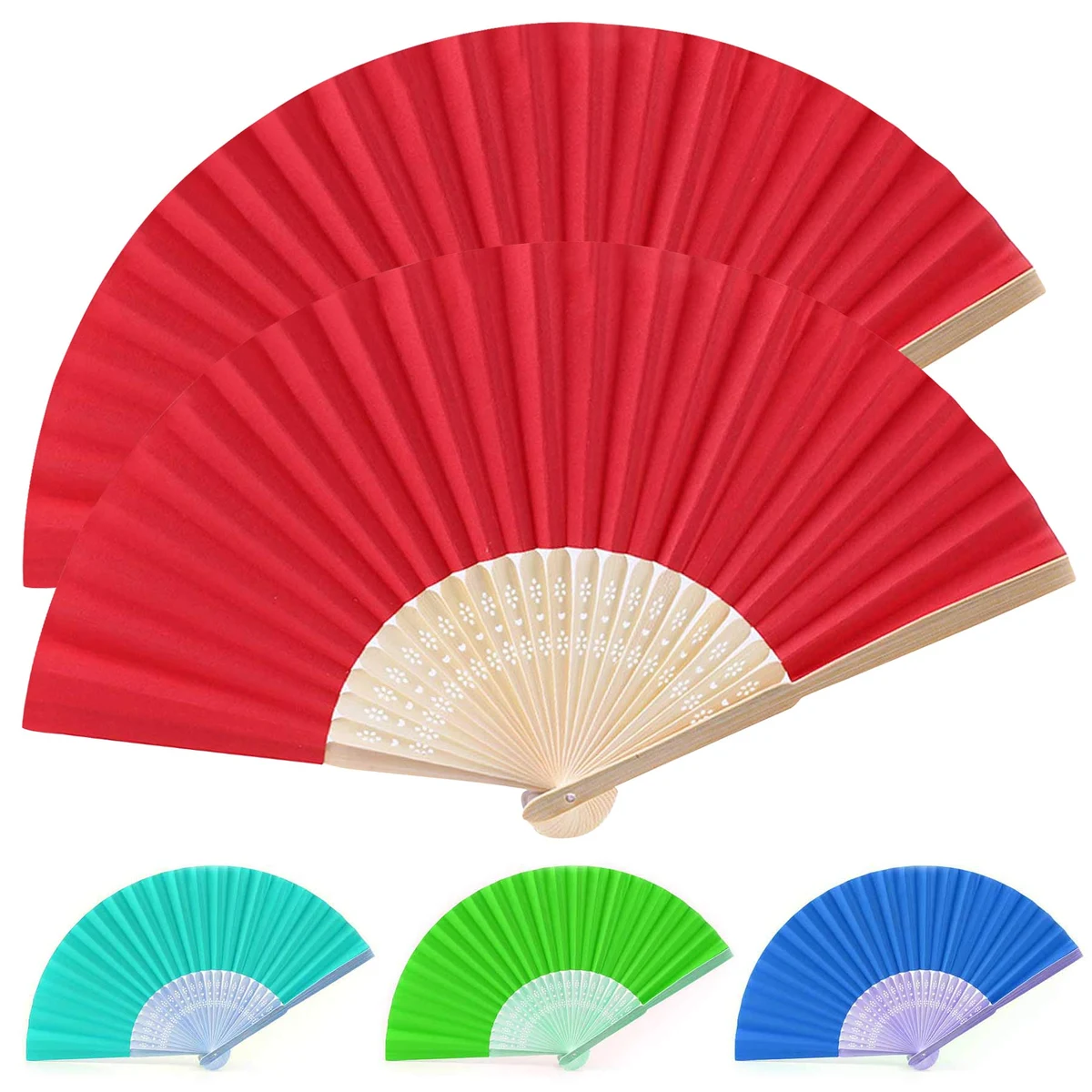 7 Inch Full Color Paper Fans 1