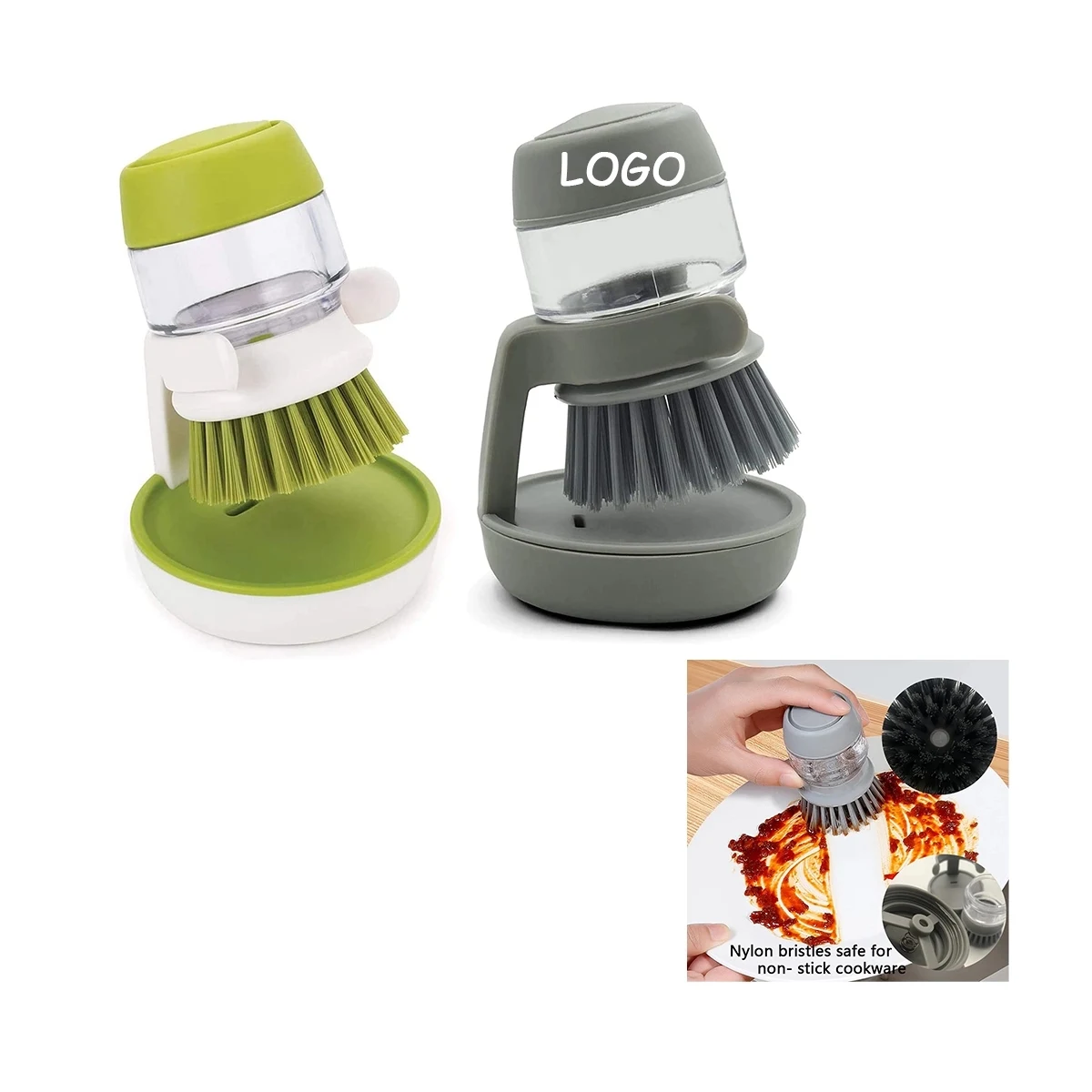 Soap Dispensing Palm Scrub Brush 1