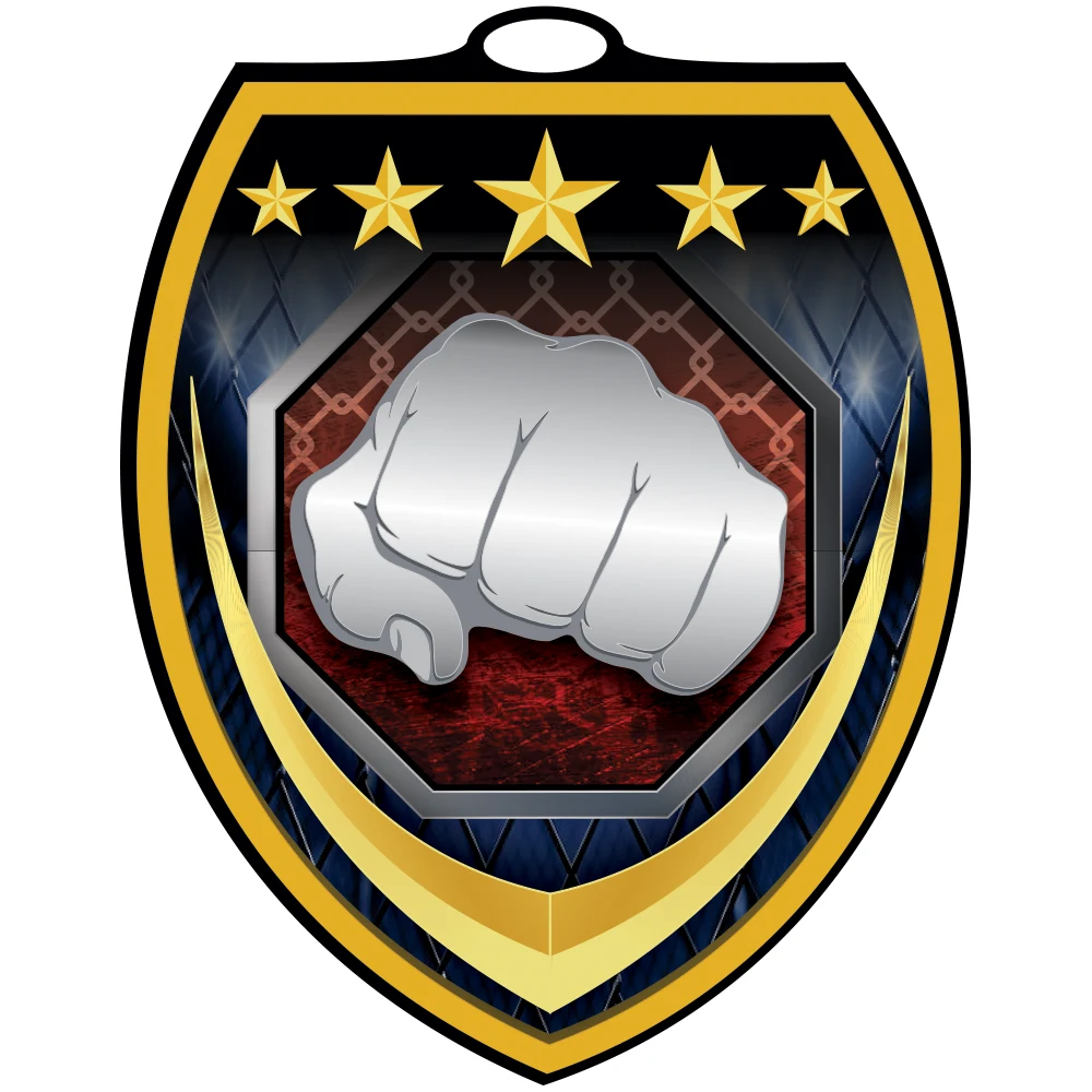 Martial Arts Vibraprint™ Shield Medallion (3") 1