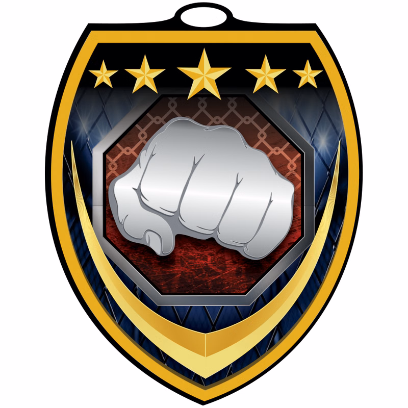 Martial Arts Vibraprint™ Shield Medallion (3")