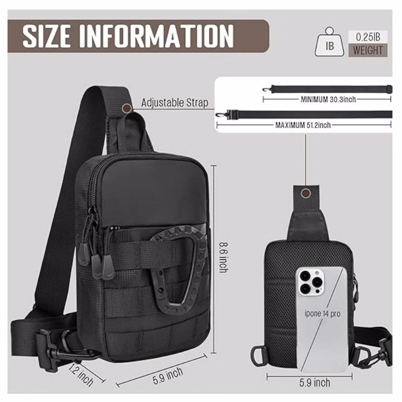 Hiking Outdoor Tactical Crossbody Bag