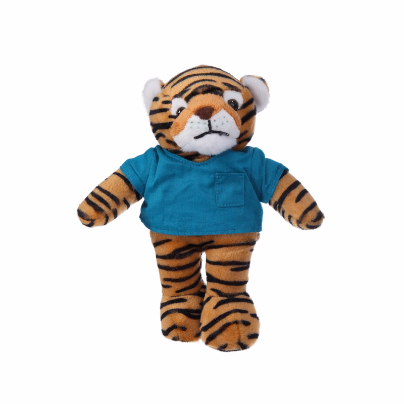 Soft Plush Stuffed Tiger in scrub shirt