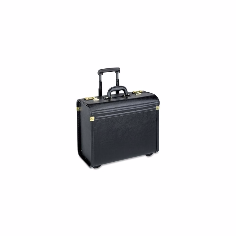 Rolling Laptop/Catalog Case - Black 22" Telescoping Handle