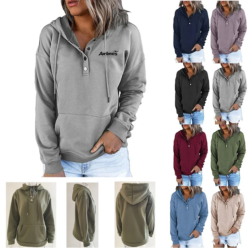 Women's Long Sleeve Drawstring Hoodies 1