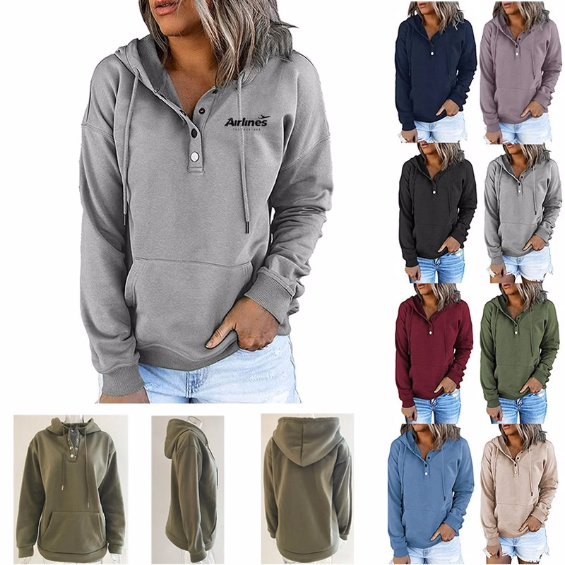 Women's Long Sleeve Drawstring Hoodies