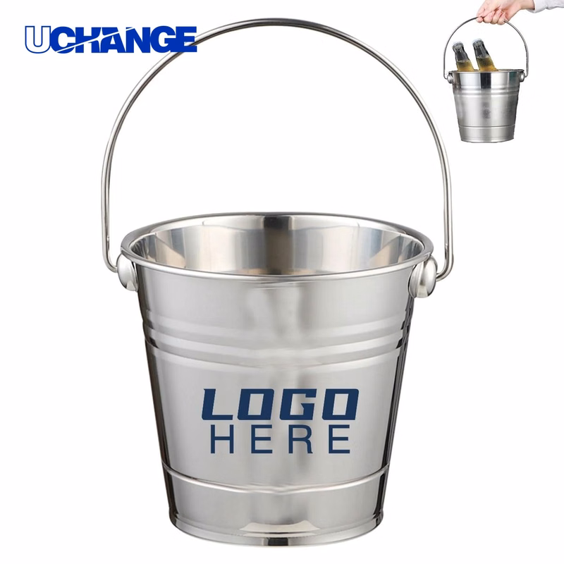 Stainless Steel Ice Wine Bucket Container with Handle (101 oz)