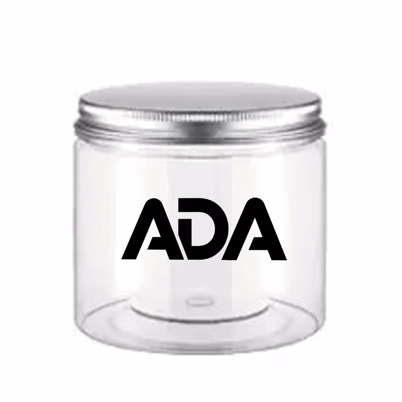 3Oz Aluminum Lid Plastic Clear Food Storage Jar