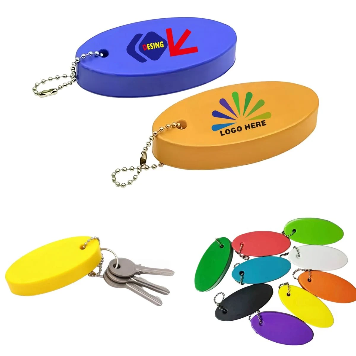 Buoyant PU Foam Floating Key Tag 1