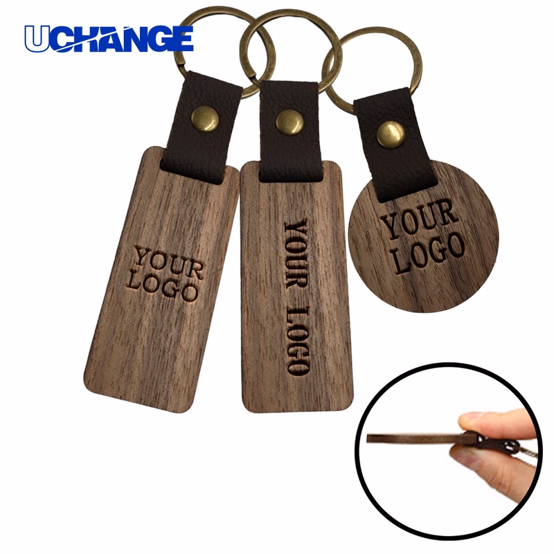 Engraved Hardwood Keychain