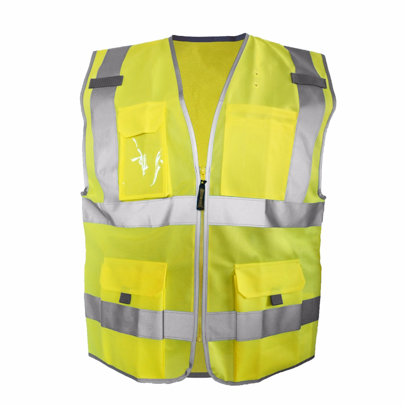 Occunomix SOLID DUAL STRIPE VEST w/ZIPPER