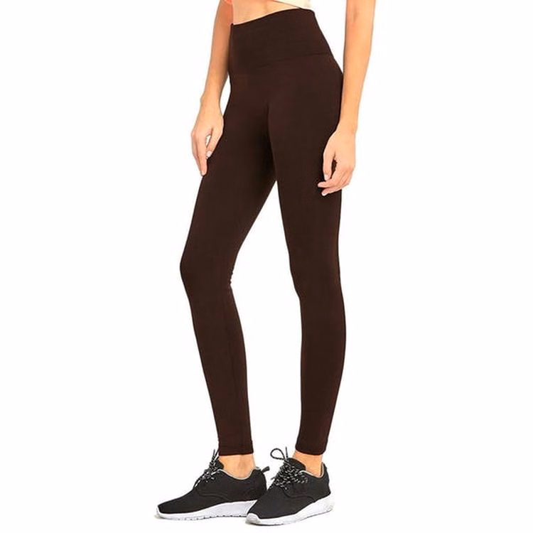 Women's High Waisted Leggings - Coffee Fleece One Size