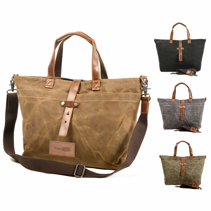 Wax Canvas Tote Bag for Women