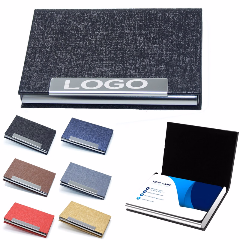 Stainless Steel Pu Business Card Box