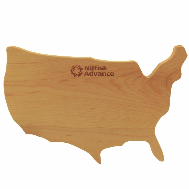 Wood Cutting Board - USA Shaped