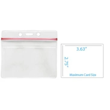 4.25" W x 3.70" H - Horizontal Resealable Badge Holder (Blank) 1