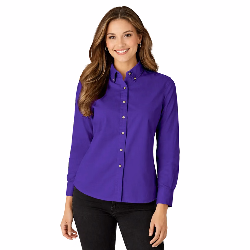 Ladies' L/S 100% Cotton Twill Shirt