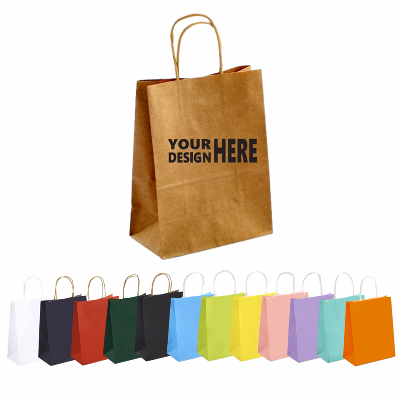 Multi Colored Customizable Kraft Paper Bag